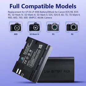 Lp-e6n A Artman 682365069726 Homesuit Lp-e6 Battery Charger Compatible With Canon Eos R6 R5 R 90d 8 #2