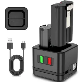 Aceqingse 762949849286 For Ring Doorbell Battery 2 Pack 6040mah With Smart Charger Replacem