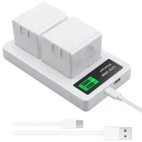 Actzone 757350679881 2pack A-4a Rechargeable Batteries And Lcd Dual Charger Compatible With Arlo U