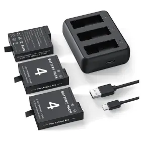 Dac34-01 Addpower 3 Packs Replacement Batteries For Dji Osmo Action 4 1850mah R