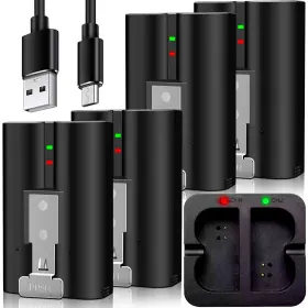 Aikebatt 741421063235 4pack New V4 Battery And Usb Charging Station For Ring-doorbell-camera 1/2/3/