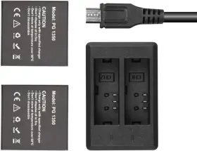 Akaso 445042727769 Brave 7 Le 2 X 1350mah Rechargeable Action Camera Battery With Usb Dual Ch