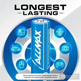 Allmax Battery 850042845547 Aa Lithium Batteries 48 Count Longest Lasting Leakproof 20-year #3