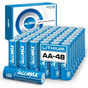 Allmax Battery 850042845547 Aa Lithium Batteries 48 Count Longest Lasting Leakproof 20-year