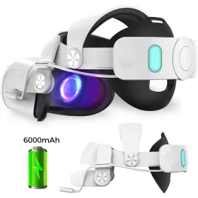 Alpha Digital 884945007146 Nexigo S32 Head Strap 6000 Mah Battery For Oculus Quest 2 - White