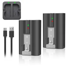 Ancbd 732122671683 2 Packs 6040mah Rechargeable V4 Battery With Usb Charger Station For Ring-doo