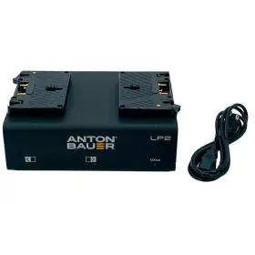 Anton Bauer 867500708894 Lp2 Dual Gold Mount Battery Charger With P.cord Tested For Power
