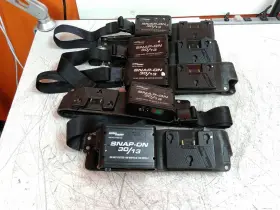 So-30 Anton Bauer So-30/13 Defective Lot Of 5 Dual Battery Belt No Batteries As-is