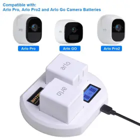 Batmax 681413876934 Rapid Lcd Usb Dual Battery Charging Station For Arlo Pro 2 And Go #2