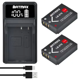 Batmax 715748965978 2x Lb-070 Battery Quick Lcd Charger For Kodak Pixpro Az901 Astro Zoom Koda