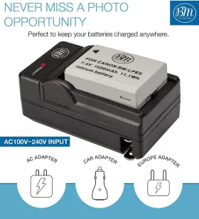 Lp-e5 Big Mikes 313044023080 Bm Premium Battery And Charger Kit For Canon Eos Rebel Xs #3