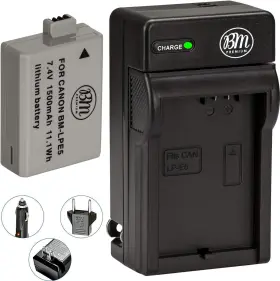 Lp-e5 Big Mikes 313044023080 Bm Premium Battery And Charger Kit For Canon Eos Rebel Xs