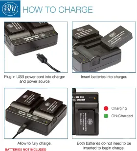 Lp-e12 Big Mikes 313107016004 Bm Premium Dual Battery Charger For Canon Eos-m Eos M2 M10 M50 #3