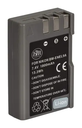 En-el9a Big Mikes 609132724480 Bm Premium En-el9 Battery For Nikon D5000 D3000 D60 D40x And D40 Di
