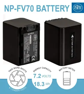 Hdr-cx455 Big Mikes 610585770306 Bm 2 Np-fv70 Batteries For Sony Fdr-ax700 Pxw-z90v Hxr-nx80 Hdr-cx455/b Hd #2
