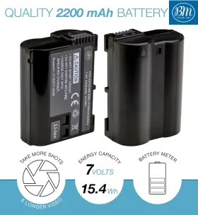 En-el15b Big Mikes Enel15b Bm Premium 2 Pack Of Batteries And Dual Battery Charger For Nikon Z6 Z #2