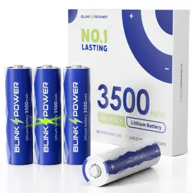 Blinkspower 768497025912 Inch Aa Lithium Batteries 4 Pack 3500mah Long-lasting 1.5v Non-rechargeable