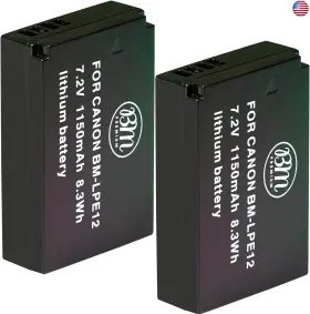 Lp-e12 Bm 639713340297 Premium 2-pack Of Batteries For Canon Eos-m Eos M2 M10