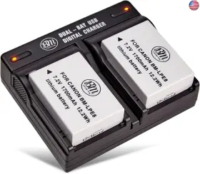 Lp-e8 Bm 639713349665 Premium 2-pack Batteries And Dual Battery Charger Kit For Canon Eos