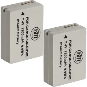 Nb-10l Bm Premium 609132724770 2 Pack Battery For Canon Powershot G1 X G3-x G15 G16 Sx40 Hs Sx5