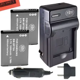 Bp-70a Bm Premium 609132726781 2 Batteries And Charger For Samsung Es65 Es70 Es80 Mv800 Pl120 Pl