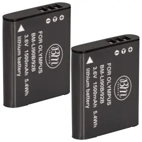 Li-90b Bm Premium 610585779750 2-pack Of Li-92b Batteries For Olympus Tough Tg-6 Tg-5 Tg-tracke