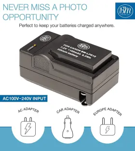 Lp-e12 Bm Premium 639713340303 Battery And Charger Kit For Canon Eos-m Eos M2 M10 M50 #3