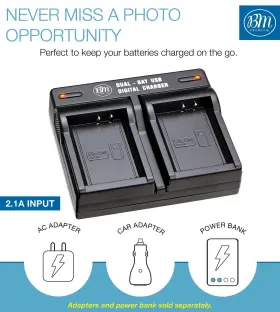 Lp-e10 Bm Premium 639713349504 Lpe10 Usb Dual Rapid Battery Charger For Canon Eos Rebel T3 T5 T6 #2