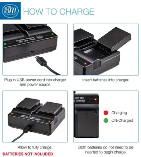 Lp-e10 Bm Premium 639713349504 Lpe10 Usb Dual Rapid Battery Charger For Canon Eos Rebel T3 T5 T6 #3
