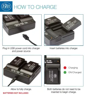 Lp-e12 Bm Premium 639713352849 Dual Battery Charger For Canon Eos-m Eos M2 M10 M50 M5 #3