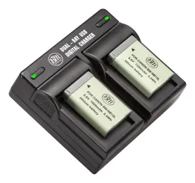 Nb-13l Bm Premium 639713353563 2-pack Of Batteries And Dual Battery Charger For Canon Powershot Sx