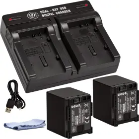 Bp-820 Bm Premium 639713353679 2 Batteries And Dual Battery Charger For Canon Vixia Hf G50 G60 #2
