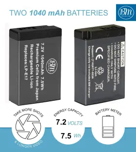Lp-e17 Bm Premium 639713360042 Decoded 2-pack Of Batteries And Dual Battery Charger For Canon Eos #3