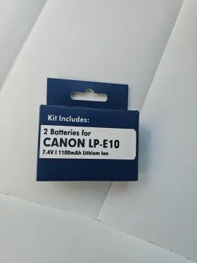 Bm-lpe10k2 Bm Premium 662425809424 2 Batteries For Canon Lp-e10 7.4v 1100mah Lithium Ion