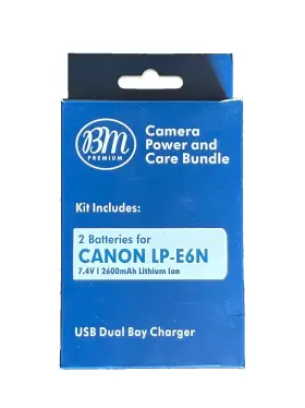 Bm-lpe6dck4 Bm Premium Battery 2-pack And Dual Charger For Canon Lp-e6n