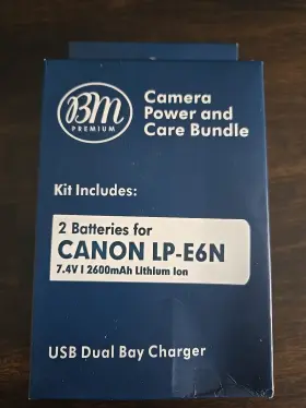 Bm-lpe6ndk4 Bm Premium Camera Power And Care Bundle Canon Lpe6n 2 Batteries Dual Bay Charger