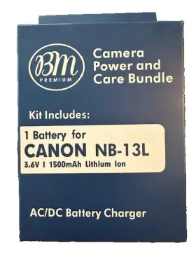Bm-nb13lk3 Bm Premium 1 Battery Charger For Canon Nb-13l Camera Power And Care Bundle