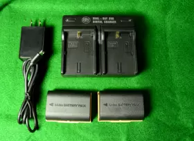 Modb00wim11la Bm Premium Two Lp-e6n Batteries And Dual Charger For Canon Eos Camera Inch Mb
