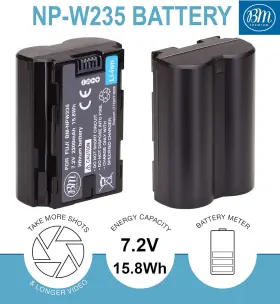 Np-w235 Bm Premium Npw235 2 Pack Of Batteries And Dual Bay Battery Charger For Fujifilm #2