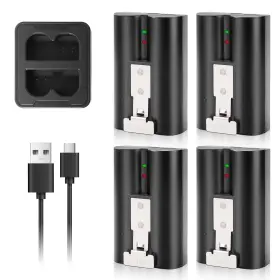 Bolidtec 717206350166 4-pack Replacement Li-ion Battery 3.65v 6040mah With Charger Station For Ring