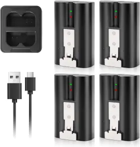 Bolidtec 729545249230 4-pack 6040mah Battery With Charger Station Ring-doorbell 2/3/3 Plus/4