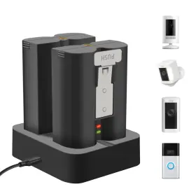 Crv4-01 Bolidtec 2-pack Battery With Charger Station For Ring Doorbell 2/3/4 Spotlight Cam An