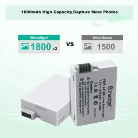 Lp-e8 Bonadget 011447725007 2pack Battery Packs And Lcd Dual Charger Compatible With Canon Rebel T3 #2