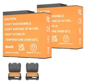 Burflo 789458465554 1800mah Battery For Insta 360 Ace/ace Pro 2 Pack Rechargeable Batteries Compa
