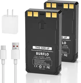 Lit-22pro Burflo 2-pack Rechargeable Battery For Flex-m Flex G-36 Flex-s Flex-plus Series