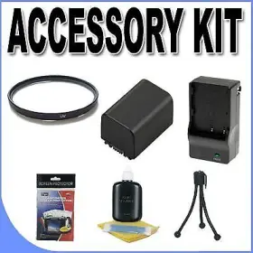 Fh10037b26 Bvi Fh100 Lithium Ion Replacement Battery/charger 37mm Uv Filter Bigvalueinc