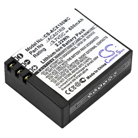 Cs-acx100mc Cameron Sino Battery For Activeon Cx Gold Hd Cxhd Aca01rb Camera 3.7v 600mah