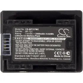 Cs-bp727mc Cameron Sino Battery For Canon Bp727 Vixia Hf R306 Legria R36 R37 R38 R800 Bp-727 2400mah #3