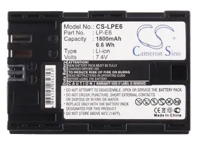 Cs-lpe6 Cameron Sino Rechargeable Battery For Canon Lp-e6 Lp-e6n 5d Mark Iii Eos Ii 1800mah