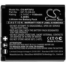 Cga-s005a Cameron Sino Cs-np70fu Battery For Panasonic Cga-s005 Fujifilm Np-70 Bp-dc4 Ricoh Db-60 Db-65 #3